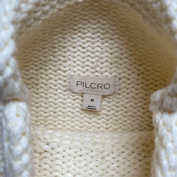 Pilcro Anthropologie Sleeveless Cream Sweater size M new! - Picture 6 of 9